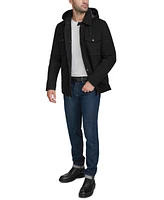 Cole Haan Men's Full-Zip Twill Field Jacket with Removable Hood