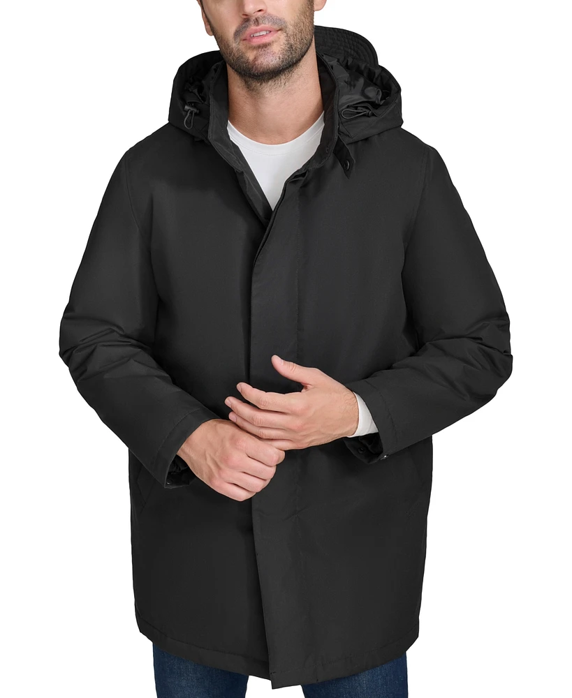 Cole Haan Men's Rain Coat with Removable Hood