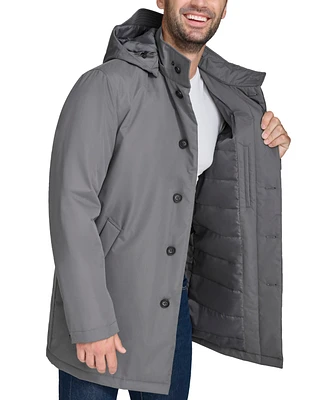 Cole Haan Men's Rain Coat with Removable Hood