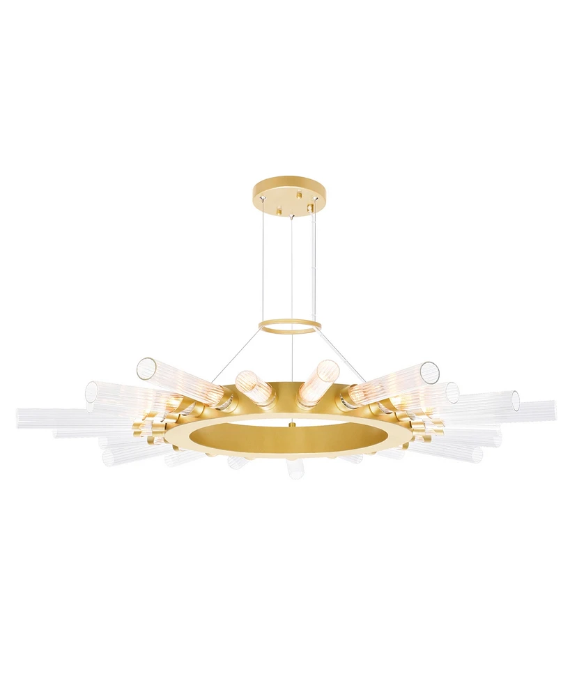 Cwi Lighting 2" Metal Collar Light Chandelier