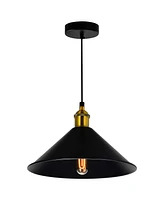 Cwi Lighting 8" Metal Brave 1 Light Mini Pendant