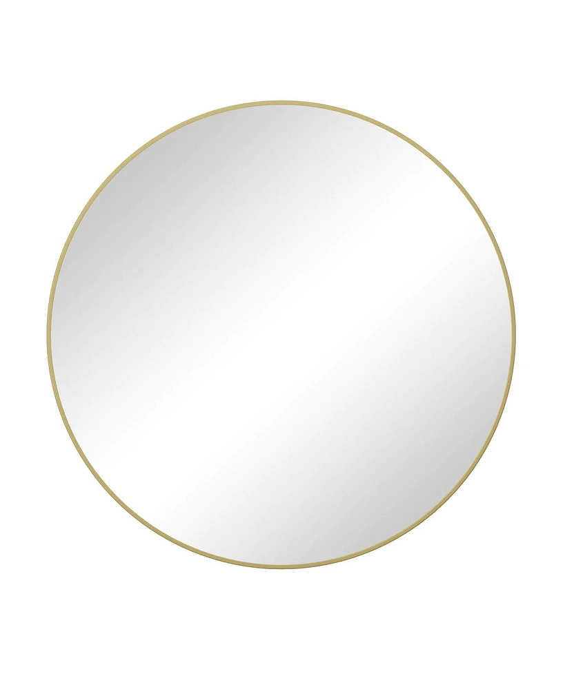 Streamdale Furniture Gold Metal Framed 36" Round Wall Mirror