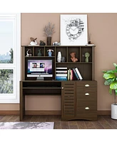 Streamdale Furniture Home Office Computer Desk With Hutch