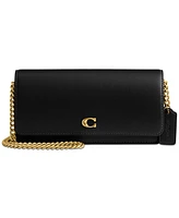 Coach Refined Leather Essential Long Wallet on Chain