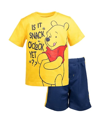 Disney Toddler Boys Winnie the Pooh Lion King Monsters Inc. Toy Story Incredibles Lilo & Stitch T-Shirt Mesh Shorts to