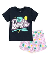 Barbie Girls T-Shirt and French Terry Shorts Outfit Set to