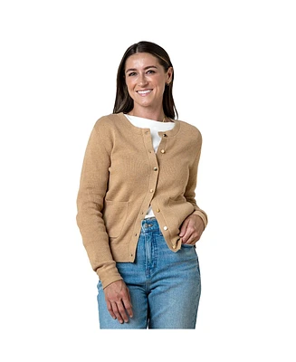 Hope & Henry Women's Organic Milano Stitch Sweater Cardigan