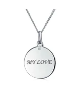 Bling Jewelry May Love Luck Happiness Be always With You Bff Inspirational Pendant Necklace For Graduation Gift 2 Tone Sterling Silver