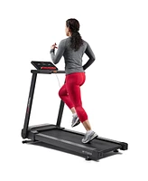 Sunny Health & Fitness Interactive Slim Folding Treadmill with 12