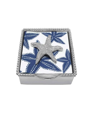 Mariposa Starfish Beaded Napkin Box Set