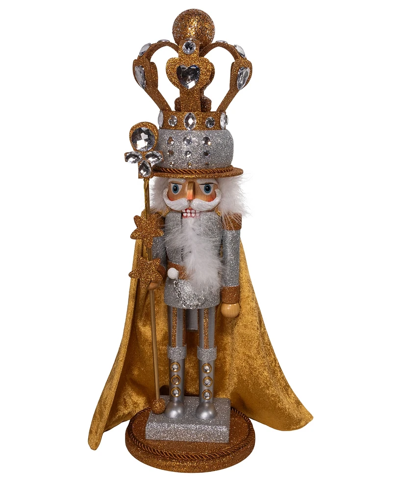 Kurt Adler Lighted Santa on Sleigh Water Lantern, 13 Inches