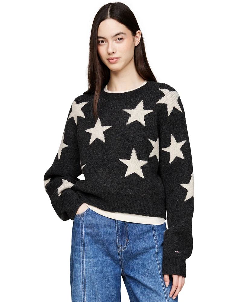 Tommy Jeans Women's Star Crewneck Pullover Sweater