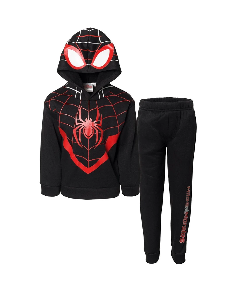 Avengers Little Boys Marvel Spider-Man Fleece Athletic Pullover Hoodie and Pants Outfit Set