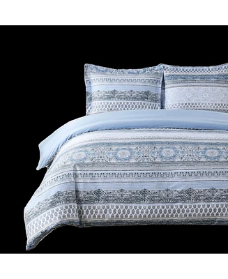 Egyptian Linens Medallion 100% Cotton Duvet Cover Set