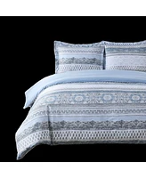 Egyptian Linens Medallion 100% Cotton Duvet Cover Set