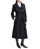 Dkny Women's Belted Wing-Collar Maxi Coat