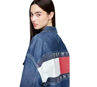 Tommy Jeans Women's Daisy Oversized Flag Denim Jacket