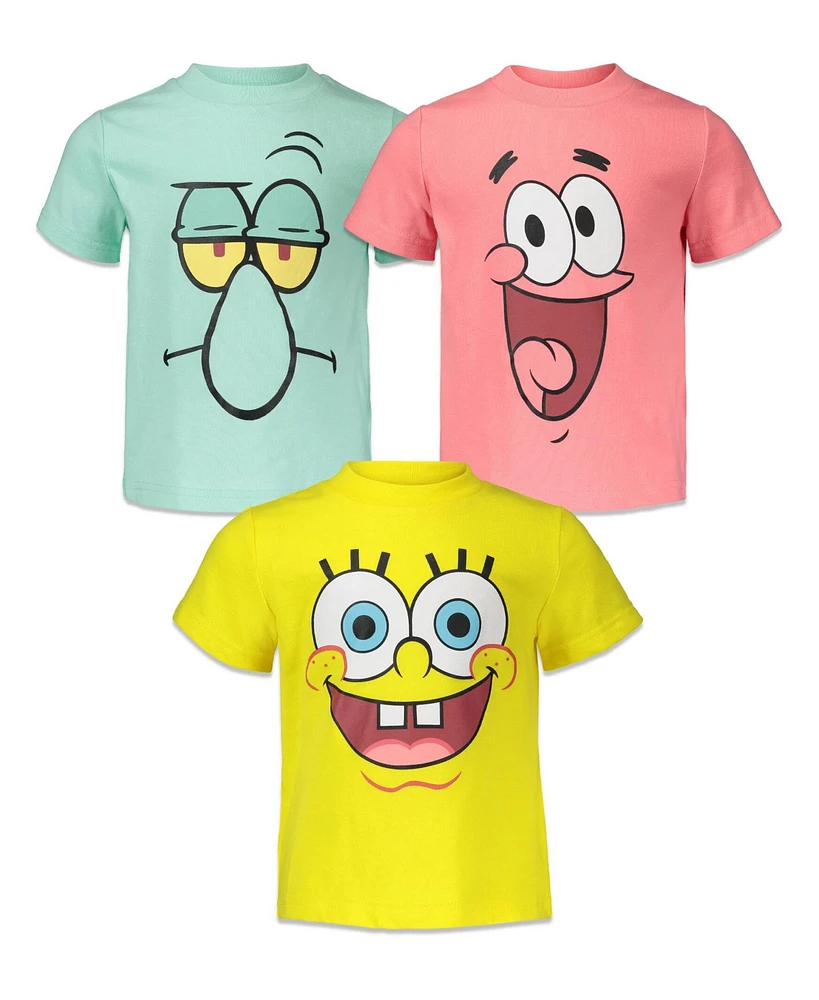 Nickelodeon Boys SpongeBob SquarePants Squidward 3 Pack T-Shirts to