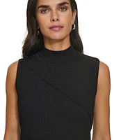 Calvin Klein Women's Mixed-Media Sleeveless Dress