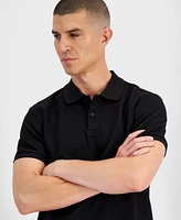 Guess Men's Peony Relaxed Fit Short Sleeve Quatro G Polo Sweater