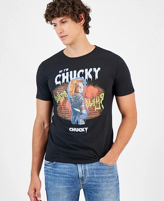 Tai Apparel Men's Short Sleeve Crewneck Chucky Graphic T-Shirt