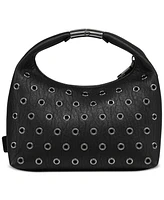 Dkny Mel Eyelet Rivet Top Zip Small Hobo