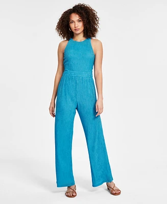 Bar Iii Women's Pull-On Textured Wide-Leg Pants, Exclusively at Macy's