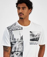 Guess Men's World Cities Short Sleeve Crewneck Graphic T-Shirt