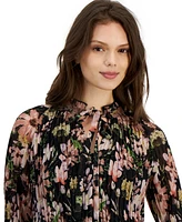 Lucy Paris Women's Femine Floral-Print Blouse