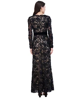 Eliza J Women's Lace V-Neck Gown