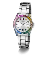 Guess Women's Date Silver Steel Watch 34mm