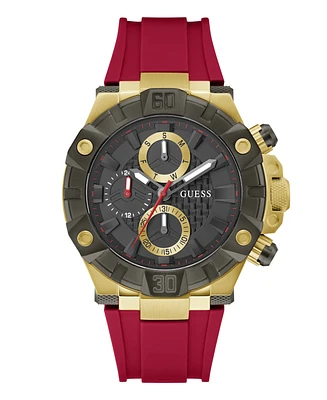 Guess Men's Multi-Function Silicone Watch 46mm