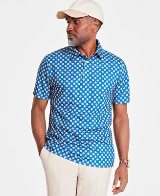 Club Room Men's Banana Leaf Tech Polo Shirt, Created for Macy's