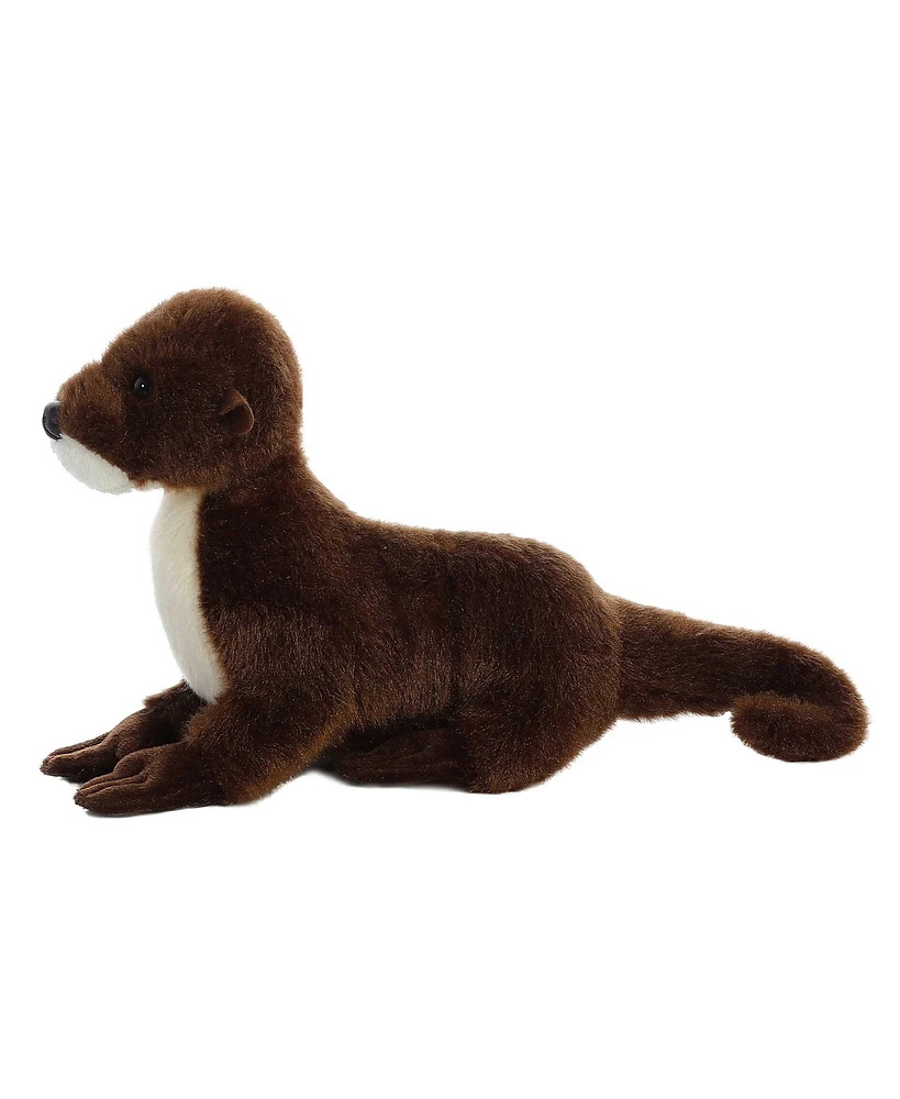 Aurora Small Sliddy Mini Flopsie Adorable Plush Toy Brown 8"