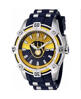 Invicta Men's 43274 Mlb Milwaukee Brewers Quartz Multifunction Yellow, Blue Dial Watch