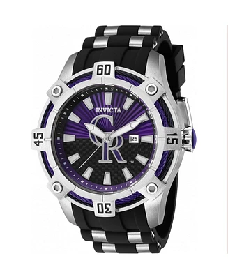 Invicta Men's 43267 Mlb Colorado Rockies Quartz Multifunction Purple, Black Dial Watch