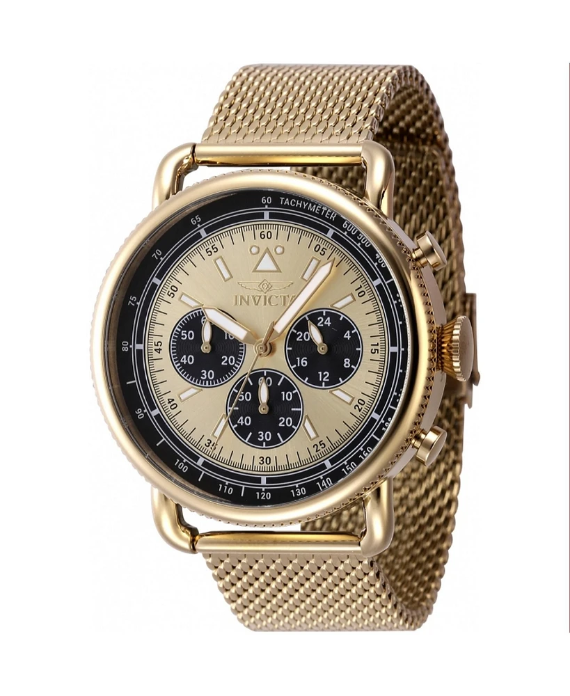 Invicta Men's Speedway Quartz Chronograph Gold Dial Watch