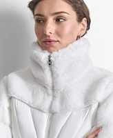 Dkny Women's Faux-Fur Spread-Collar Puffer Jacket