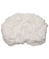 Chanasya Premium Embossed Faux Fur Throw Blanket - Super Soft, Lightweight Minky 60" x 70” White