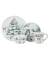 Certified International Winter's Frost 16 Pc. Dinnerware Set, Service for 4