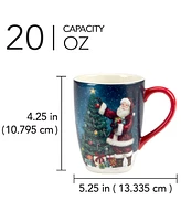 Certified International Santa's Secret Mugs, Set of 4