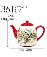 Certified International Christmas Gatherings Teapot