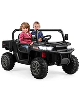 Sugift 2-Seater Kids Ride On Dump Truck with Bed and Shovel