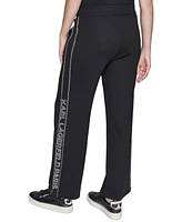 Karl Lagerfeld Paris Petite Crystal Logo Jogging Pants