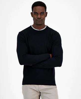 Alfani Men's Solid Crewneck Sweater, Created for Macy's