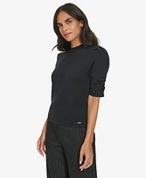 Calvin Klein Women's Elbow-Sleeve Crewneck Sweater