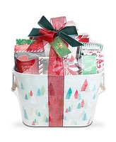 Alder Creek Gift Baskets Winter Holiday Trees Gift Tote, 11 Piece