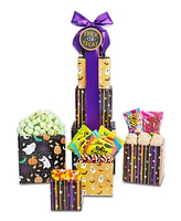 Alder Creek Gift Baskets Spooky Sweets Halloween Gift Tower, 7 Piece