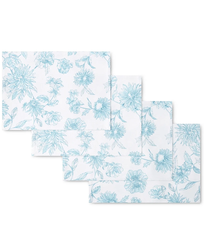 Fiesta Botanical Floral Placemat 13" x 18", Set of 4