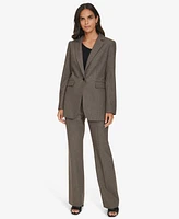 Calvin Klein Women's Houndstooth One-Button Blazer